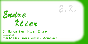 endre klier business card